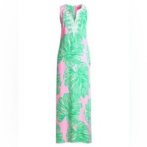 Lilly Pulitzer Carlotta Maxi Dress, Who Let The Fronds Out Sz6